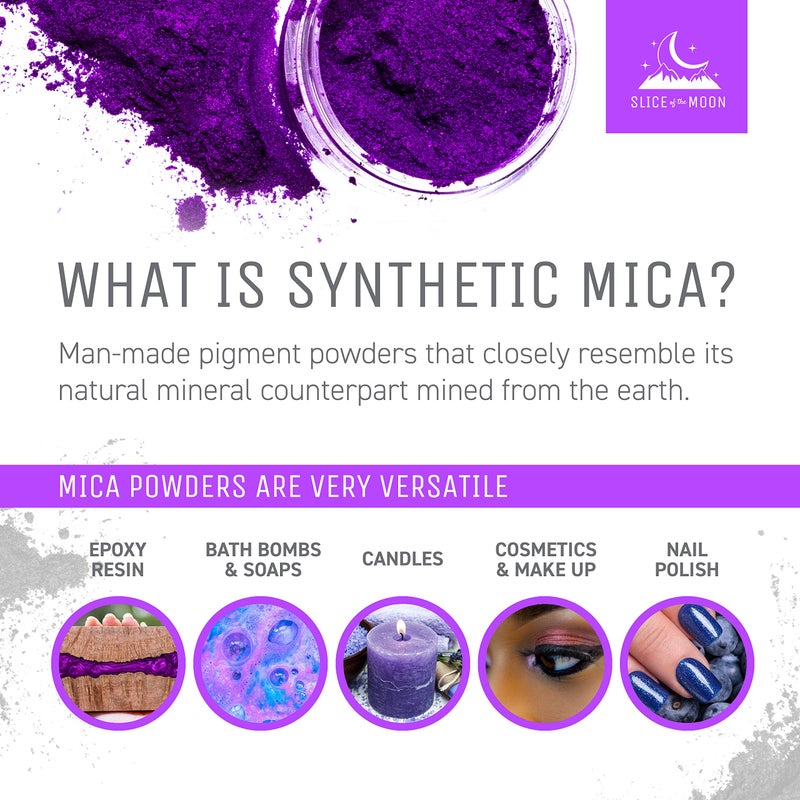Slice of the Moon Ultra Sparkling White Mica Powder | Skin Safe, Fine Pigment Powder for Epoxy Resin, Body Butter, Lip Gloss, Candle Color Dye, Soap Colorant & Slime Pigment Dust â€” 0.42oz (12g) - Image 5